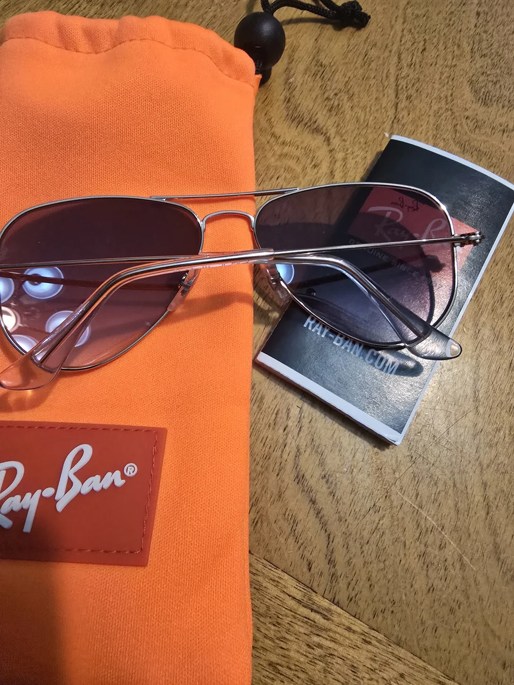 Ray-Ban Aviator Sunglasses with Orange Soft Pouch For Children
